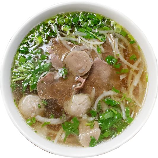 Phở Tái Bò Viên - Beef Soup Noodle with Meatball
